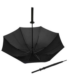 Creative Long Handle Large Windproof Samurai Sword Umbrella Japanese Ninja-like Sun Rain Straight Umbrellas Automatic Open 0928292p