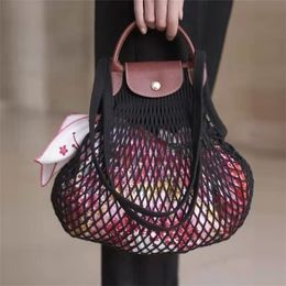 Evening Bags Designer Brand Hollow Out Netted Women Handbag Luxury Cotton Line Woven Shoulder Summer Beach Large Capacity Tote Purses 220926