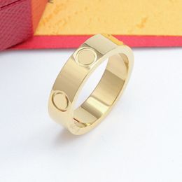 Luxury Jewellery love rings design plate gold ring stainless steel mens women fashion wedding anniversary Designer Jewelries diamond band rings