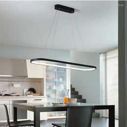 Pendant Lamps Nordic Concise Dining Room LED Chandelier Modern Design Office Light Oval Restaurant Bar Hanging Fixtures