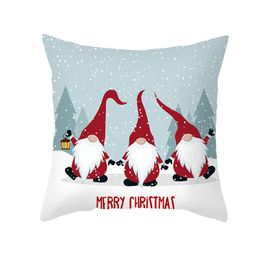 سانتا كلوز رمي وسادة العلبة مربعة وسادة zip تزيين وسادة الأريكة تغطية عيد الميلاد مهرجان المنزل ديكور المنزل