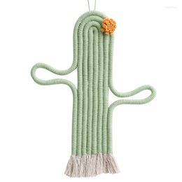 Decorative Figurines DUNXDECO Year Gift Home Decoration Accessories Green Cactus Weaving Handmade Ornament Nordic Kid Room Wall Decor