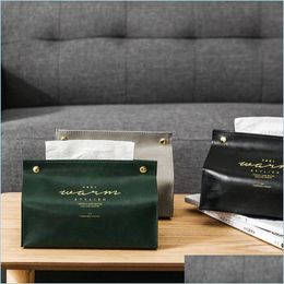 Tissue Boxes Napkins Box Car Toilet Pum Pu Leather Living Room Office Home Furnishing Creative Nordic Wind Luxury Drop Delivery 2021 Dhssp