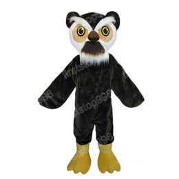 Halloween Brown Owl Mascot Costume simulation Cartoon Anime theme character Adults Size Christmas Outdoor Advertising Outfit Suit
