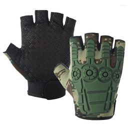 Cycling Gloves Outdoor Tactical Military Army Camouflage Anti-Slip Hiking Riding Climbing Half Finger Glove