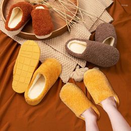 Slippers Home Plush Cotton Slipper Warm Couplpe Winter Women Men Bottom Soft Insole Indoor Non-Slip Slide Floor Mopping