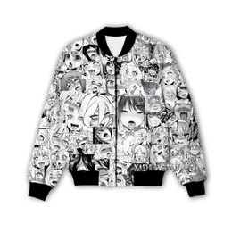 Men's Jackets xinchenyuan New Men/Women 3D Printed Anime Ahegao Casual Jacket Fashion Streetwear Sporting Jacket Coat Q38 T220926