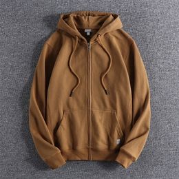 Men's Hoodies Sweatshirts Autumn Men's Sweatshirt Hooded Fashion Basic Solid Color All-Matched Youth Male Coat Fitness Running Sport Cardigan Outfits Male 220928