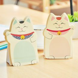 Notes Kwaii fortune Cat memo pad Table notes stationery office supplies School creative notebooks writing pads 220927