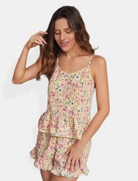 -Frauen aus Allover Blumendruck Pyjamas Set Kaufschutz