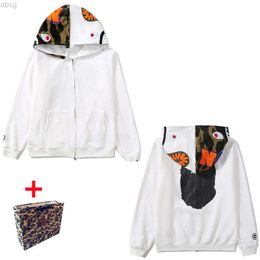 hoodies hoodie apes mens womens cardigan hooded quality luminous camouflage star shark head sweatshirts m3xl bring tote bag