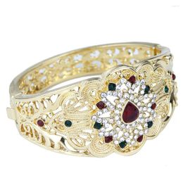 Bangle Sunspicems Gold Color Arab Women Crystal Ethnic Wedding Jewelry Algeria Morocco Bridal Bijoux Gift 2022