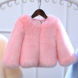 Jackets Style Toddler Baby Girls Clothes Cute Fleece Fur Winter Warm Faux Coat Jacket Kids TZ319 220928