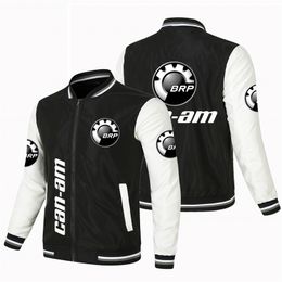 Mens Jackets Spring Autumn Casual Sports Loose Brp Canam Zipper Baseball Jacket Man Thin Biker Coat 220928