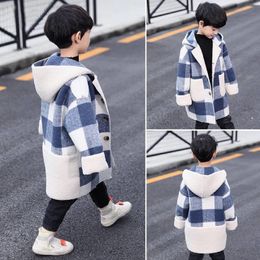 Coat Autumn Winter Boys Hoodies jacket girls For 4 13 Year Toddler Kids Long Sleeve Plaid Casual Tops Outwear s clothes 220927