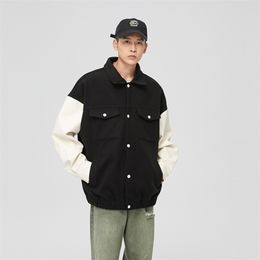 Mens Jackets Spring and Autumn Clothing Bomber Coat Couple Dating Varsity Students Sports Clean Fashion Technical 220928