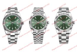 HighQuality Asian Men's Watch 41mm Green Dial 2813 Automatic Mechanical M126234 36mmDial Ladies Watchs Luxury Stainless Steel Wrist Watch Folding Clasp