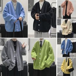 Men's Sweaters Multicolor Cardigan Sweater Men Warm Fashion Casual Knitted Sweater Coat Men Loose Longsleeved Sweater Mens Jumper Clothes 220928