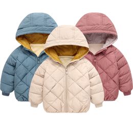 Jackets 90-140cm Winter Warm Boys Jacket Cotton High Quality Thick Hooded Coat For Kids Outerwear Christmas Gifts Children Clothing 220928