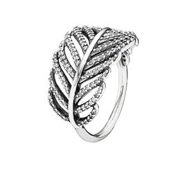 Light As a Feather RING Authentic Sterling Silver Wedding Jewellery For Women Girls with Original Box for Pandora Rose Gold engagement Rings