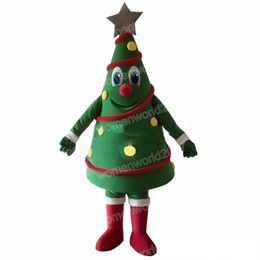 Halloween Christmas Tree Mascot Costume Simulation Cartoon Character Outfits Suit Adults Outfit Christmas Carnival Fancy Dress for Men Women