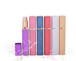 12ml Refillable Aluminium Perfume Atomizer Bottle Portable Cosmetic Sprayers for Travel Spray Scent Pump Case Packing Bottles Long Square