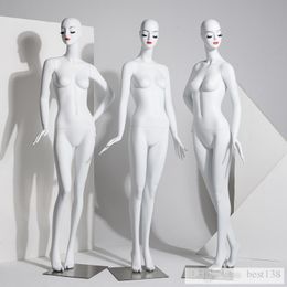 Matte White Mannequin Women's Full Body Display Women's Wear Model With Makeup Simulation Dummy