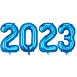 Parti Dekorasyonu Dijital Alüminyum Film Balon 2023 Balon Dekorasyon Düzeni Yeni Yıl 32inch