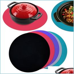 Mats Pads Home Kitchen Sile Microwave Oven Pot Holder Mat Heat Insation Pad Drop Delivery 2021 Garden Kitchen Dining Bar Table Deco Dherd