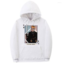 Men's Hoodies Men's & Sweatshirts Justice Ruth Bader Ginsburg Woman Card Hoodie Unisex Loose Funny Men Women Casual Aesthetic