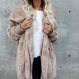 Women's Fur Faux Winter Coat Women Cardigan Jacket Long Sides Both Side Wearing Teddy Ladies Autumn Thermal s 220927