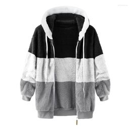 Women's Jackets Women's Coats Stitching Three-Dimensional Pocket Cute Hooded Pullover Sweatershirt Solid Artificial Wool Lightweight