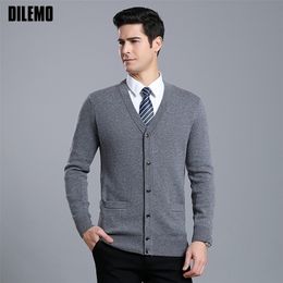 Mens Sweaters Thick Fashion Brand Sweaters Men Cardigan Highquality Slim Fit Jumpers Knitwear V Neck Winter Casual Clothing Male 220929