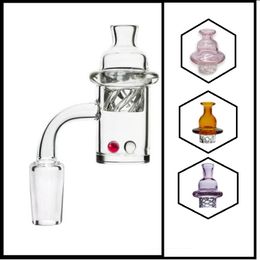 Smoking Accessories 25mm Quartz Banger Nail with Spinning Carb Cap and ruby Terp Pearl Female Male 10mm 14mm 18mm for Dab Rig Bong