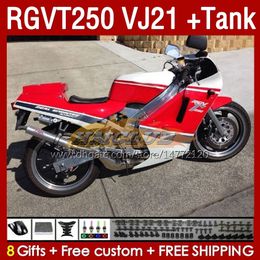 Fairings Kit & Tank For SUZUKI RGVT250 SAPC VJ21 RGV-250CC 88-89 Bodyworks 159No.45 RGVT-250 RGV-250 RGV250 88 89 RGVT RGV 250 CC 250CC 1988 1989 Fairing Kit red glossy