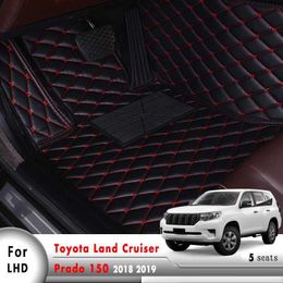 Autobodenmatten für Toyota Land Cruiser Prado 150 2022 2021 2020 2019 2018 5 Sitzplätze Custom Teppichs Innen des Automobilzubehörs 0929