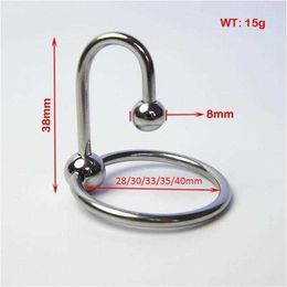 Beauty Items Latest Male Stainless Steel Two Bead Penis Delayed Gonobolia Ring Cock Jewelry Adult BDSM sexy Toy For Glans D009