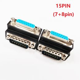 Connectors 90 Degree UP Angled DB15 VGA 15Pin Male to Female Adapter Coupler Converter/2PCS