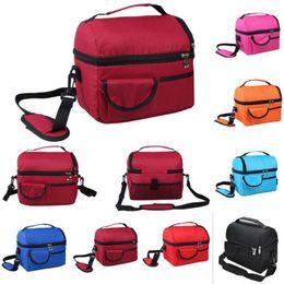 Dinnerware Sets 8L Insulated Lunch Bag Coolbag Work Picnic Adult Kids Storage Lunchbox