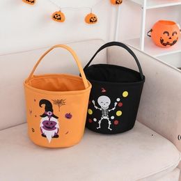 Children's hand basket Halloweens Party Favor Halloween Candy Bag Ghost Festival Pumpkin bucket By sea GCB15903