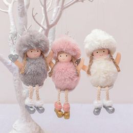 Christmas Decorations Tree Hanging Ornament With Plush Angels Design Cute Mini Pendant For Holiday Party Decor 2022ing