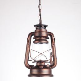Pendant Lamps Vintage Horse Lamp Old-fashioned Kerosene Industry Wind Coffee Shop El Decorative Chandelier Creative LED