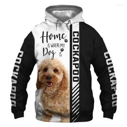 Men's Hoodies Men's & Sweatshirts Animal Cockapoo Dog 3D Printed Jacket Men/Women Harajuku Hoodie Unisex Casual Streetwear Sweatshirt