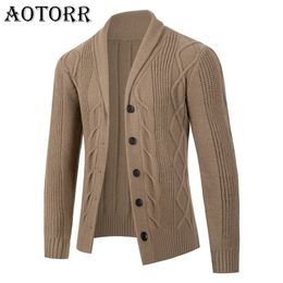 Mens Sweaters Mens Cardigan Coats Autumn Winter Warm Casual Sweaters Button Down Coat Men Slim Fit Streetwear Sweater Warm Knitting Clothes 220929