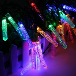 Strings Eusolis 3.2 Meters Led Solar Meteor Shower Rain Tube Christmas Light Wedding Party Tuin Xmas String Outdoor T0.2