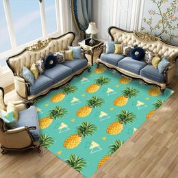 Carpets Tropical Fruit Pineapple Avocado Non-slip Polyester Floor Carpet Fashion Bedroom Living Kitchen Mats Multi Size