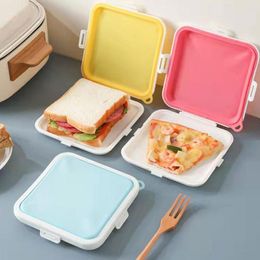 Dinnerware Sets Bento Lunch Box Grade Heat Resistant Plastic BPA Free Sandwich Storage Container For Office