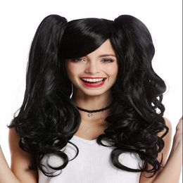 Ladies' Wig Cosplay 2 Braids Long Wavy Gothic Lolita Japan Black wig