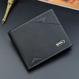 Wallets 2022 New Men's Wallet Short Multi-card Coin Purse Fashion Casual Wallet Male Youth Thin Three-fold Horizontal Soft Wallet Men PU L220929