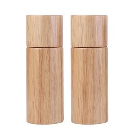 Wooden Salt and Pepper Grinder Set Manual for Seasoning Cooking Serving Dining RRB15913